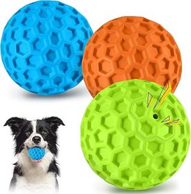 havit Indestructible Squeaky Dog Balls for Aggressive Chewers, Interactive Dog Toys to Keep Them Busy, Rubber Dog Chew Toy for Large Medium Breed