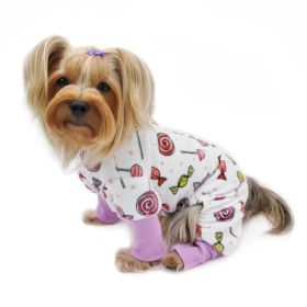 Ultra Soft Plush Minky Sweet Candies Pajamas (size: L)