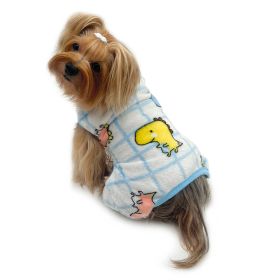 Ultra Plush Colorful Dinosaurs Front Sleeveless Pajamas (size: S)