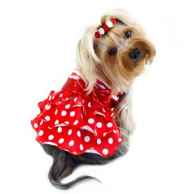 Sparkling Bow Ruffle Layered Dress (size: S)
