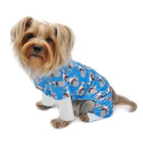 Ultra Soft Plush Minky Silly Sharks Pajamas (size: M)