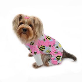 Ultra Soft Plush Minky Bumblebee & Flower Pajamas (size: M)