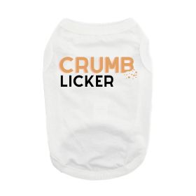 Crumb Licker Dog Shirt (Color: White, size: 3X-Large)